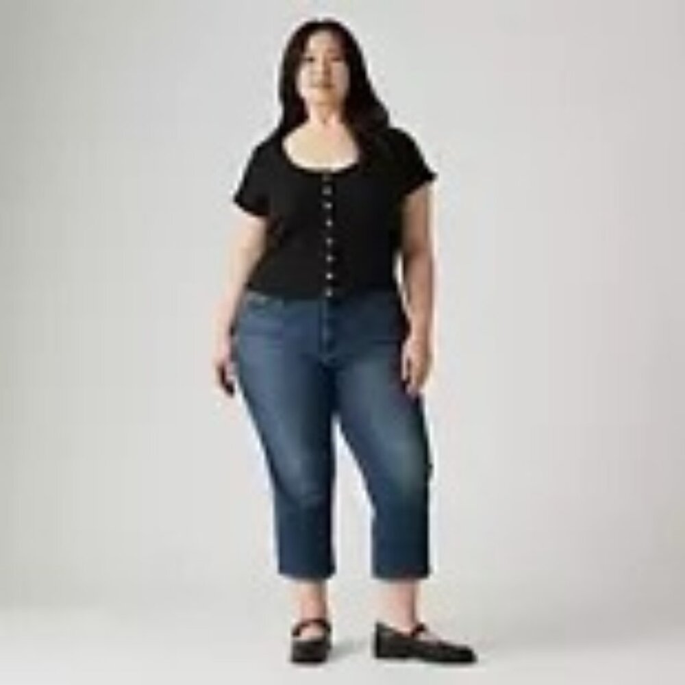 Levis 311 Shaping Skinny Capri Crop Jeans 18W Plus Stellar Stretch Denim 8739